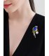 XSB096 - Colorful Bird Saree Brooch